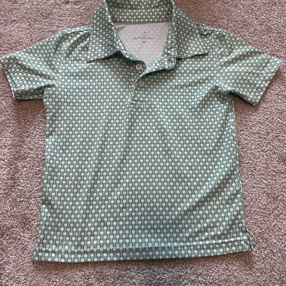 Properly Tied Mint Golf Boys Polo
